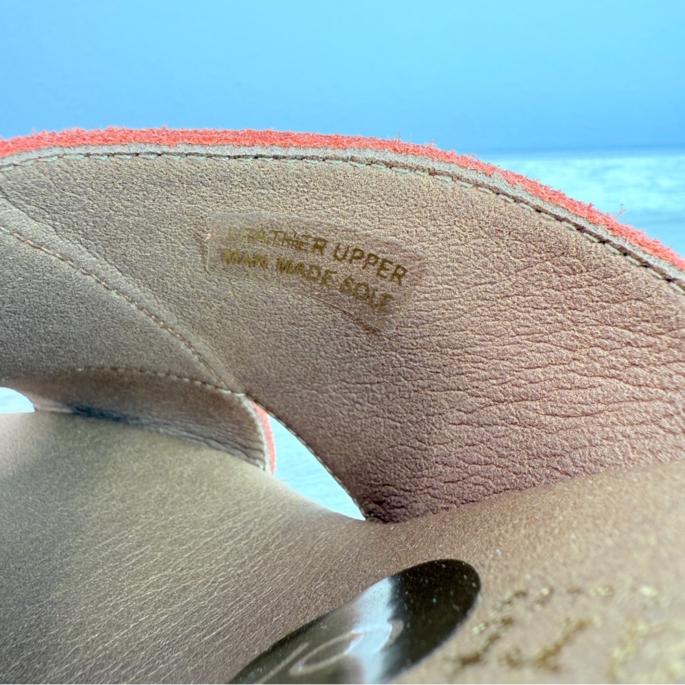 BRAND NEW! Anthropologie Paseart coral suede espadille wedge sandals size 6 - Picture 10 of 13